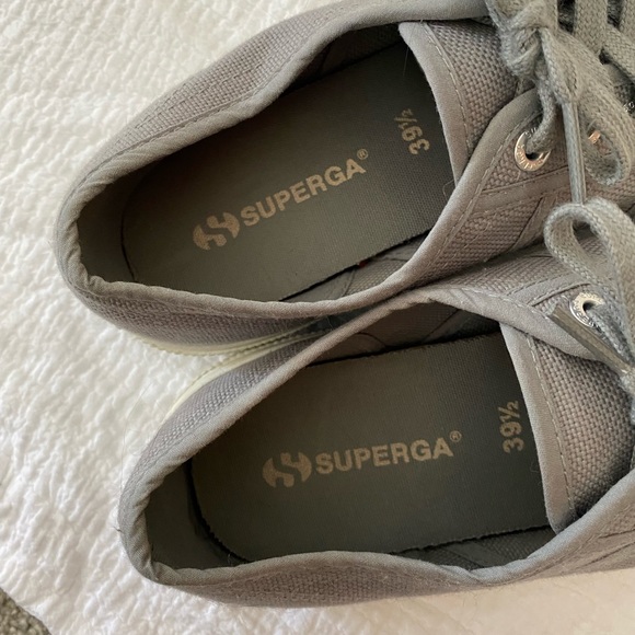 Superga Shoes - Superga grey sneakers, size 39.5 - GENTLY USED